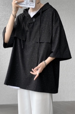 高品质高垂感星空短袖大码T恤宽松百搭DSA059-10041-P38控58，男装T恤，电商A059
