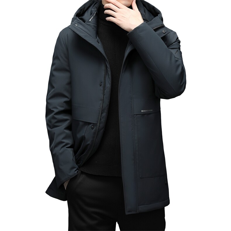 冬装90%白鸭绒羽绒服中长款连帽休闲保暖羽绒服外套男ZG2948-P310,男装羽绒服,电商B212（原钱塘6029）