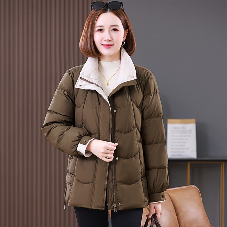 时尚新款撞色立领棉衣棉服修身显瘦保暖外套,女装棉衣/棉服,婷思杰（原婷想服饰）