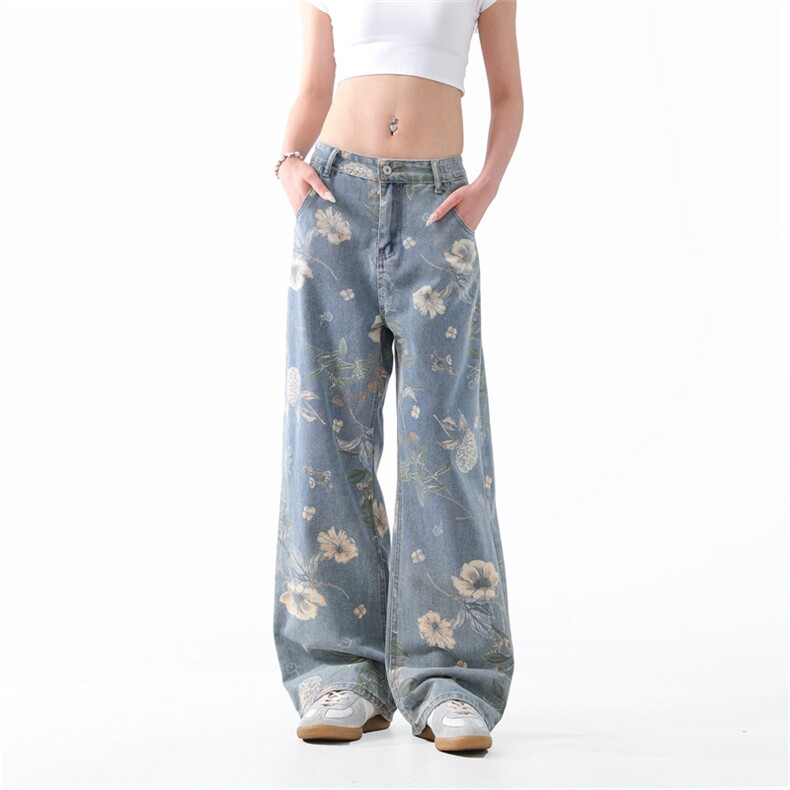 903-AK40-特P55【S-3XL】男女花灰牛仔裤！2,男装牛仔裤,星座903