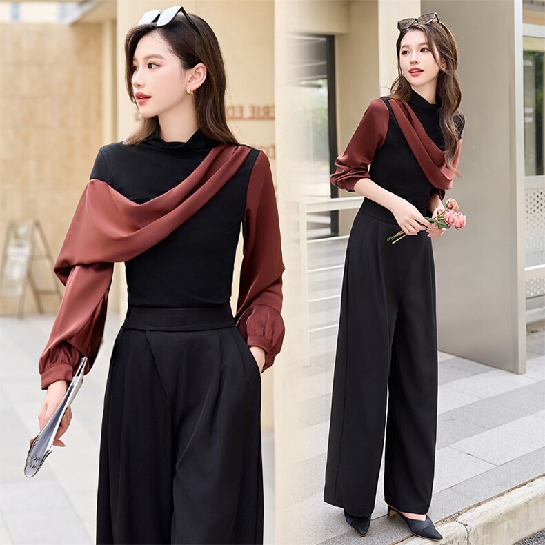 现货秋季时尚设计简约大方气质优雅百搭潮流两件套，女装套装/套裙，火爆靓佳人