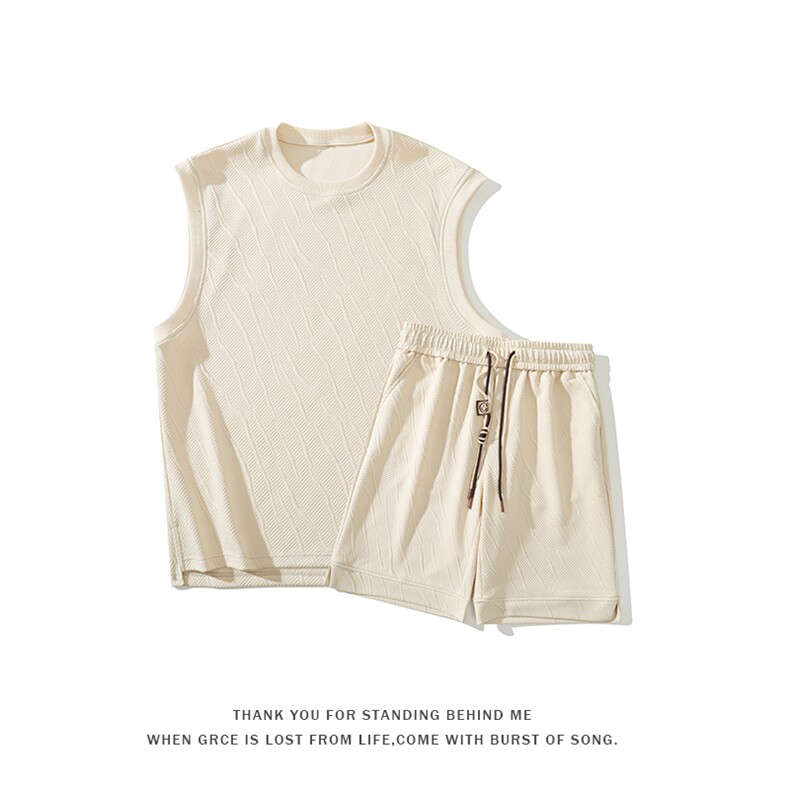 2023夏季新款面料：98.3%聚酯纤维1.7%氨纶TZ025-P60，男装休闲套装，电商A082