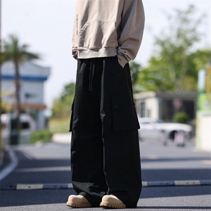 GENIOLAMODE美式潮牌大口袋工装裤子男春秋款青少年休闲宽松直筒图片