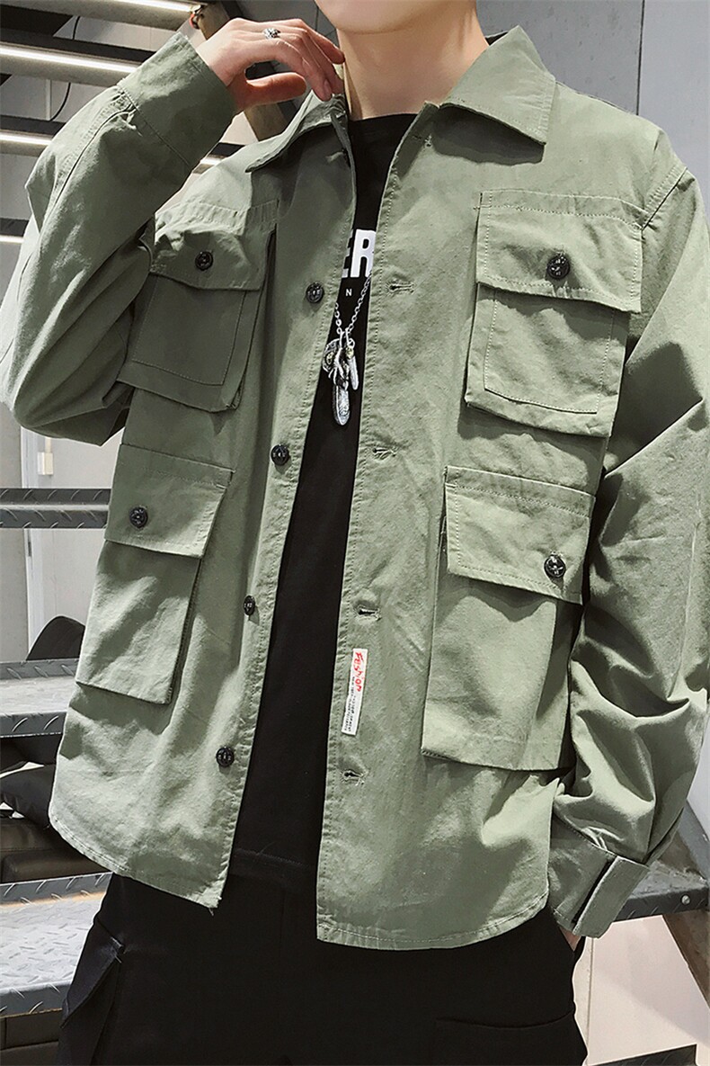2021春季新款外套男夹克青年宽松工装潮流韩版衣服DS325TP80,男装夹克,电商A102