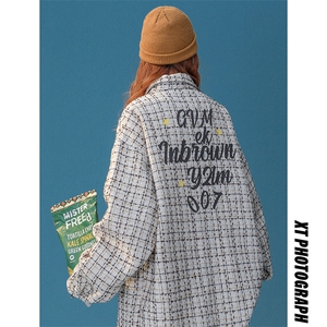 1小香风大码M-5XL面料：聚酯纤维潮长袖衬衣CCS8019P45控68,男装衬衫,星座226-2