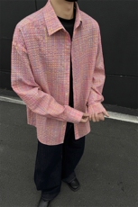 2026春季格子衬衫叠穿衬衣撞色薄长袖外套男女C6034-TP4068，男装衬衫，电商A102