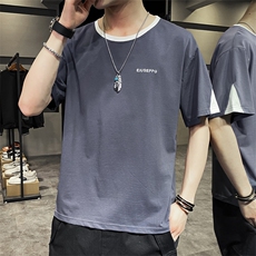 TX28-P30夏季新款潮男时尚休闲插肩袖宽松短袖T恤港风纯棉，男装T恤，电商D310（原电商305）