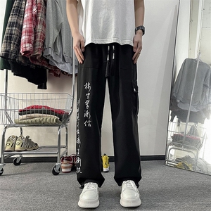 美式潮牌运动工装裤2024夏季新款直筒休闲长裤男 现货 K7718-P37图片