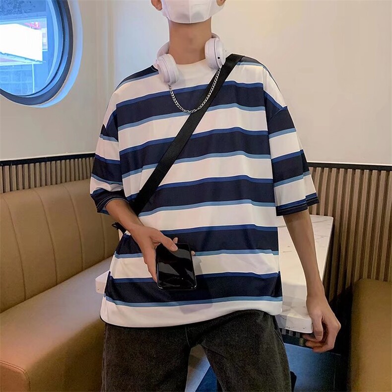 男圆领T恤宽松短袖T86P25图片