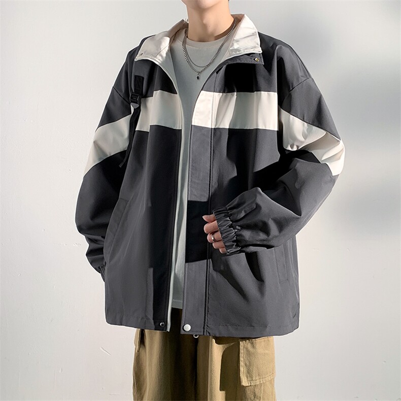 2024春季新款现货户外双面穿立领夹克男冲锋衣外套JK901-P75,男装夹克,星座1204-3