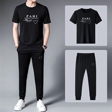 中老年男士运动服套装2023夏季新款冰丝免烫爸爸休闲跑步三件套，男装休闲套装，电商B212（原钱塘6029）