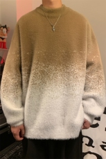 冬季毛衣D5588-TP5078韩系设计感高街渐变仿貂毛针织毛衣男，男装针织衫/毛衣，电商A102