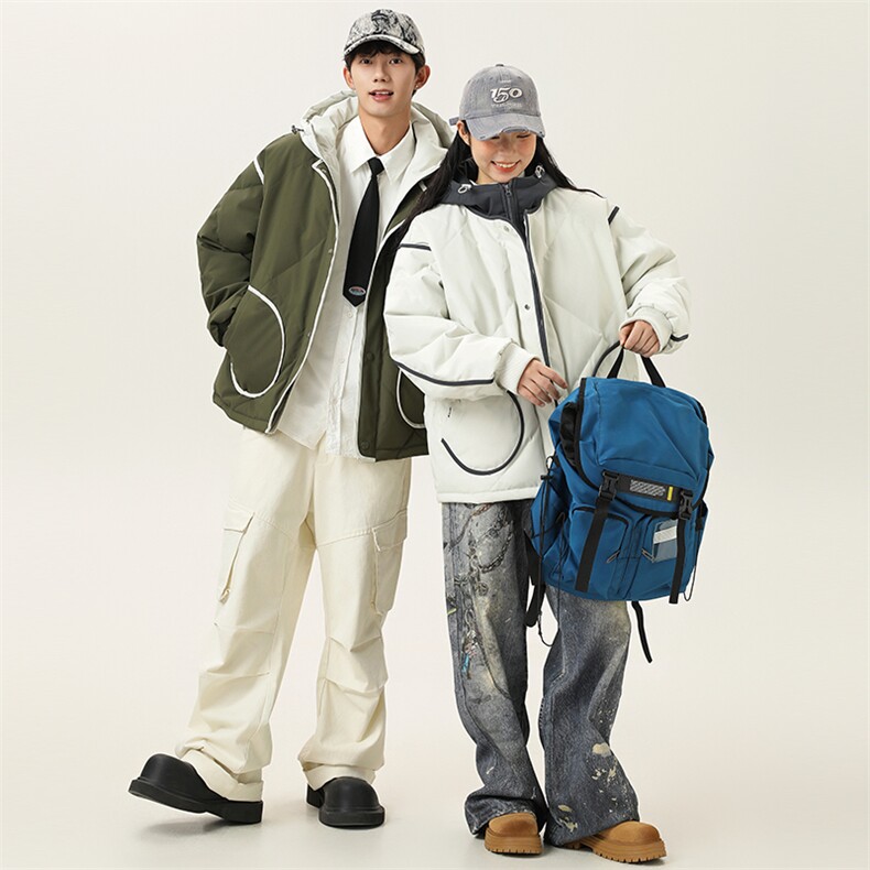 2025冬季新款男日系潮牌连帽白鸭绒羽绒服加厚外套棉衣YR66-F295，男装羽绒服，电商A101（原外27）