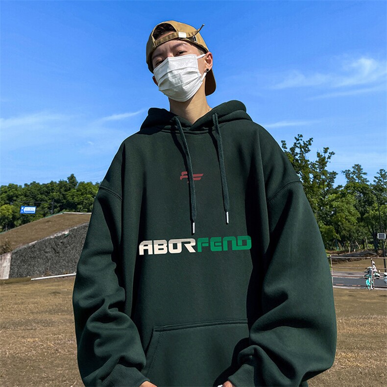 抖音得物供货可提供视频秋冬重磅美式宽松连帽卫衣DL2326,男装卫衣,电商A486
