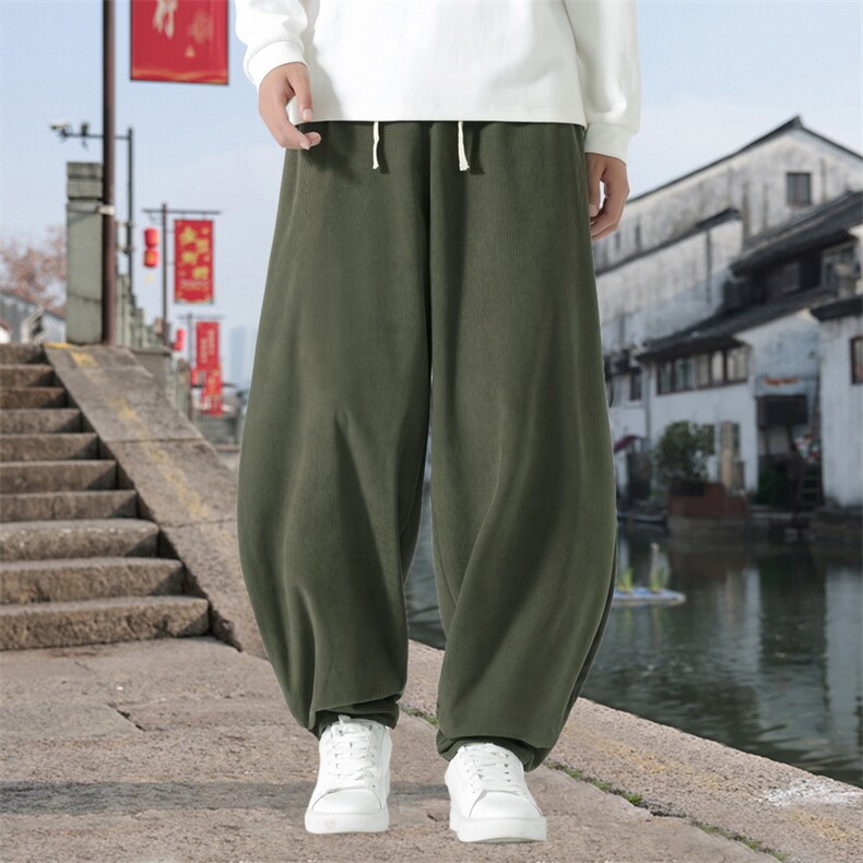 男士休闲裤灯芯绒长裤宽松灯笼裤哈伦裤裤   XZ1512-2523-P50图片