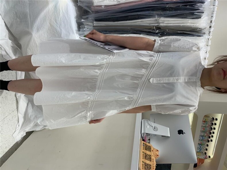 排单夏装新款水洗棉布设计感连衣裙泡泡袖,女装连衣裙,JJY 锦娇衣