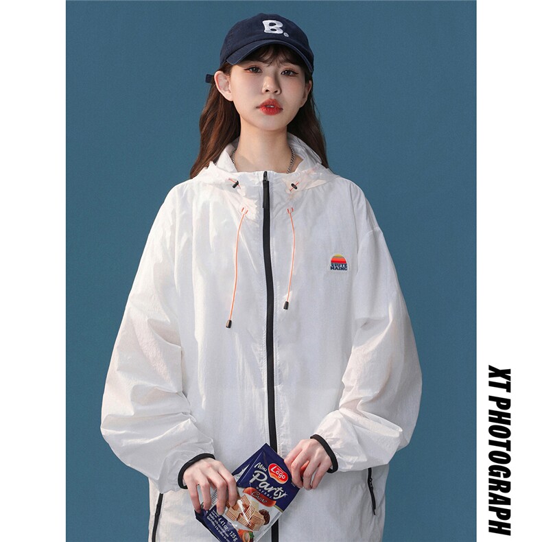 1中性无影墙撞色彩虹硅胶点缀大码M-5XL潮牌防晒服FS77001P65控88，男装防晒衣，星座226-2