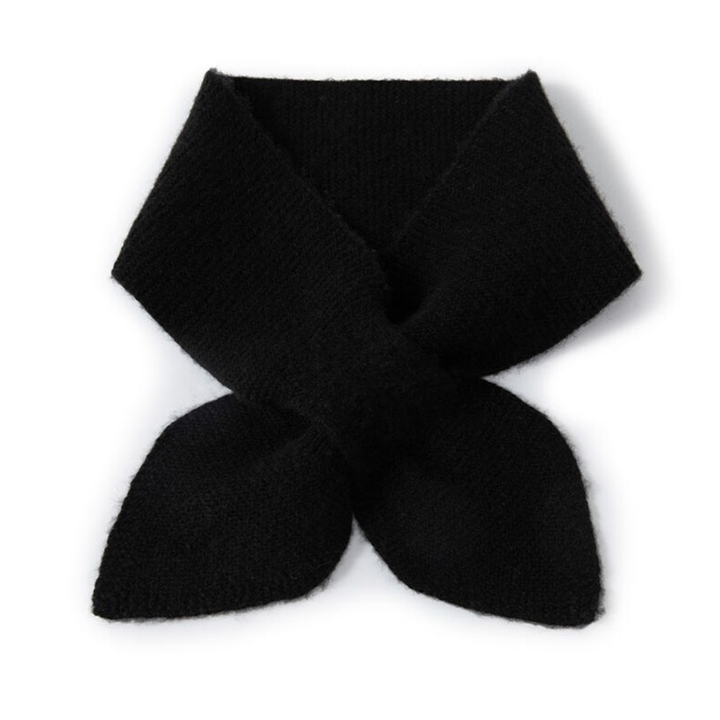 秋冬季35%保暖轻盈无压感正反针爱心围巾，童装儿童配饰，群鹿羊绒