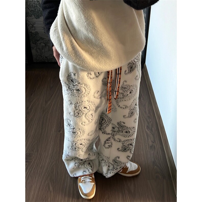 【有货】YLR01CC-特P58超厚羊羔绒卫裤男直筒垂感加厚裤子,男装休闲裤,星座1007（原301D）