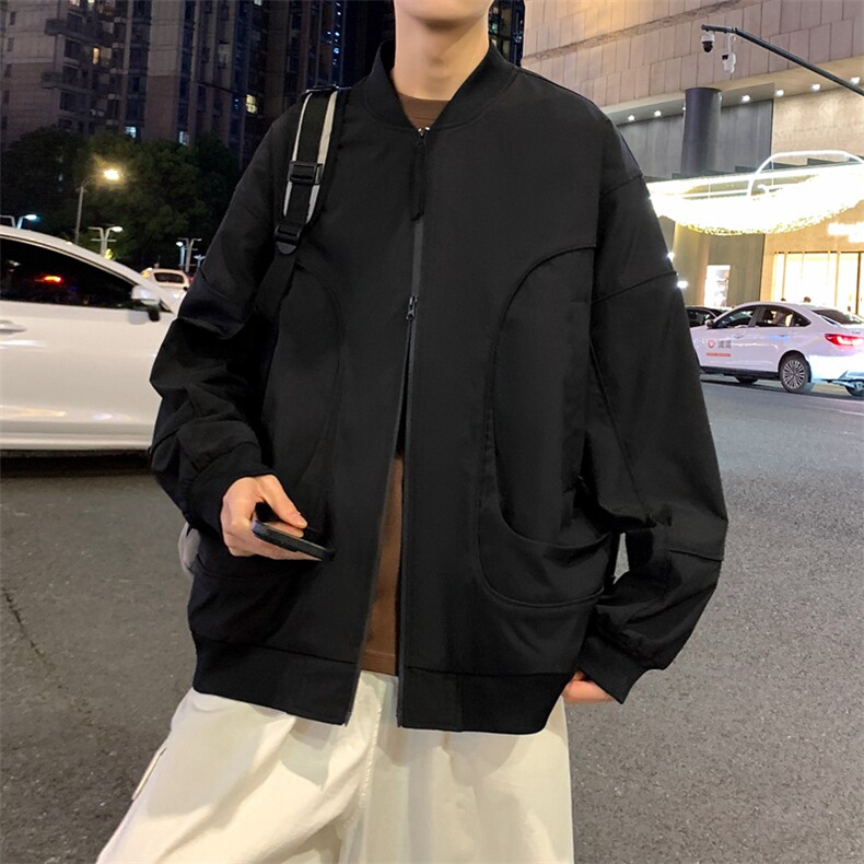 冲锋衣外套男春秋季新款宽松棒球领休闲工装夹克潮流JK0218--P75,男装夹克,星座308B-2