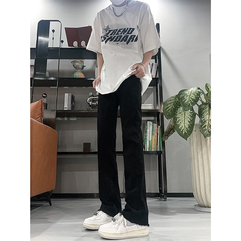 主推货足渐变修身大码直筒微喇毛边牛仔裤K860-K861-K866-P50,男装牛仔裤,星座205