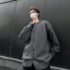 开衫毛衣男冬季慵懒风情侣圆领针织衫美式复古百搭线衣MY052-P62，男装针织衫/毛衣，星座308B-1