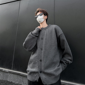 开衫毛衣男冬季慵懒风情侣圆领针织衫美式复古百搭线衣MY052-P62图片