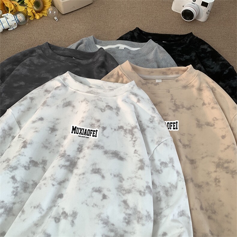 260克重磅扎染德绒圆领打底衫【有货】C403A-DR25290RL-P25，男装T恤，电商C403A