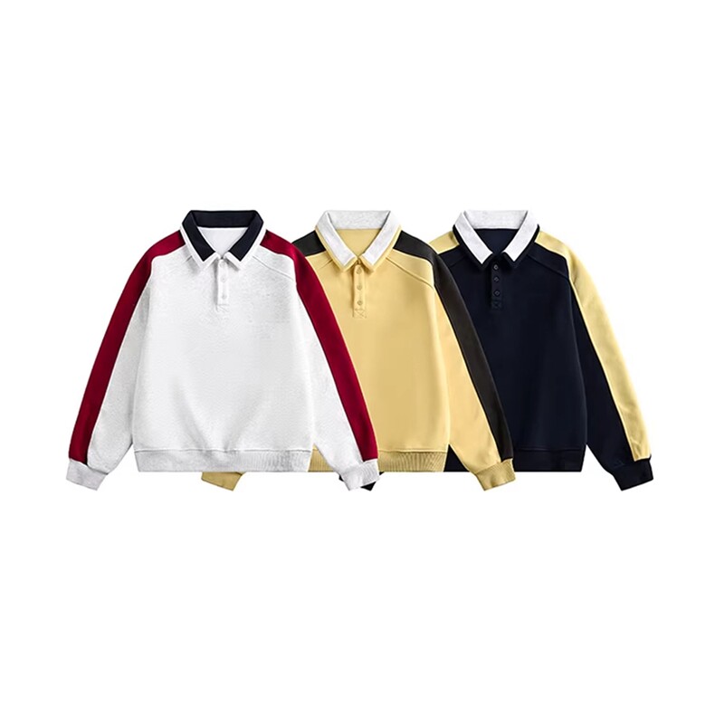 WY848-P55-450克重磅美式学院风拼接卫衣2026春季新款情侣卫衣,男装卫衣,星座1811B