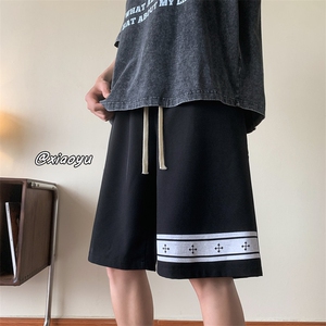 XZ616 夏季新款十字架冰丝短裤休闲五分裤 TY862 P35控48图片