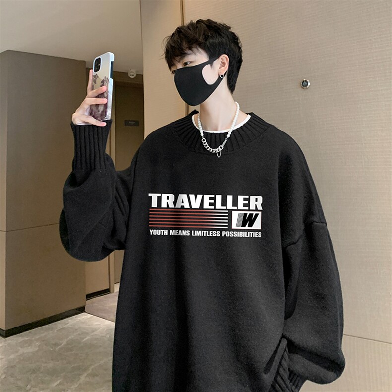 半高领毛衣男士大码针织衫男毛线衣男M18359-P45加绒款-P65,男装针织衫/毛衣,电商A040