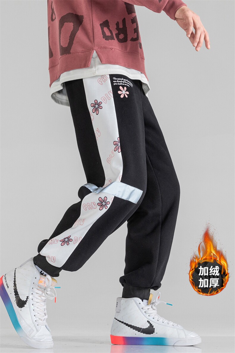 2023冬季新款日系无影墙大码加绒反光卫裤M-5XHK21626-特P35,男装休闲裤,电商A022