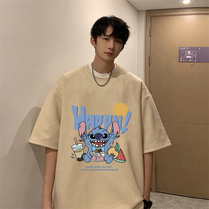 麂皮绒短袖t恤男大码半袖男 JD82077-P25图片