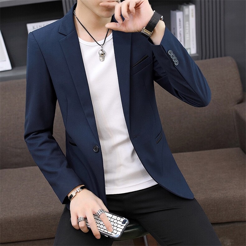 XZ8602P80西装男士修身单上衣青年帅气春秋小西装纯色西服外套,男装西服,星座510A-2