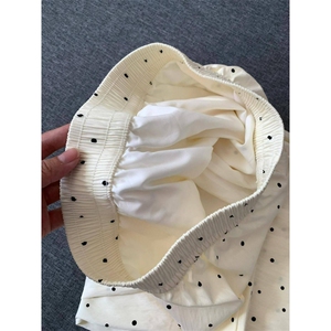 AK2368-P40波点阔腿裤女夏季2026新款休闲肌理感慵懒冰丝山本裤图片