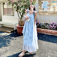 档口主推~夏季新款仙女度假连衣裙气质长裙2C219-6006-P135-K198，女装连衣裙，2B237