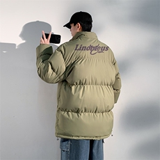 日系白底抖音直播得物高品质宽松面包服羽绒棉外套棉衣M1156P65，男装棉衣，电商C408(原B339-1)