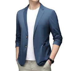 夏季防晒西服男士2023新款冰丝轻薄款春秋季小西装大码单西外套潮，男装西服，电商B212（原钱塘6029）