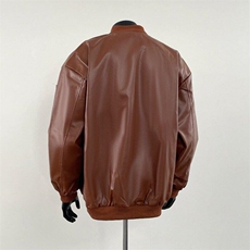 YW155LL-特P60Cleanfit纯黑色皮衣外套男高级感痞帅飞行员夹克，男装夹克，星座1007（原301D）