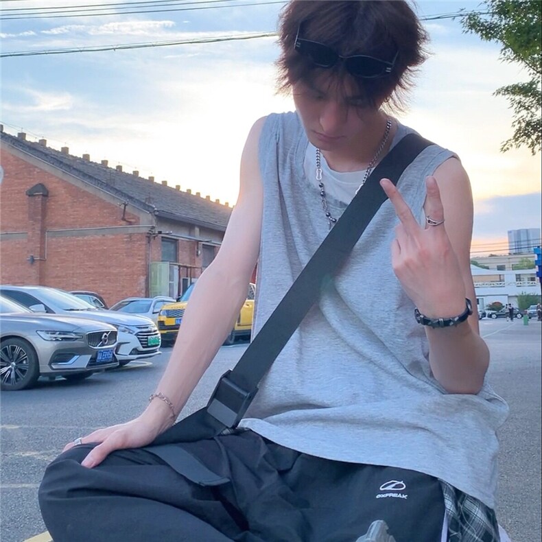 C536P26夏装男生背心夏装短袖纯色,男装背心/马甲,星座512-6