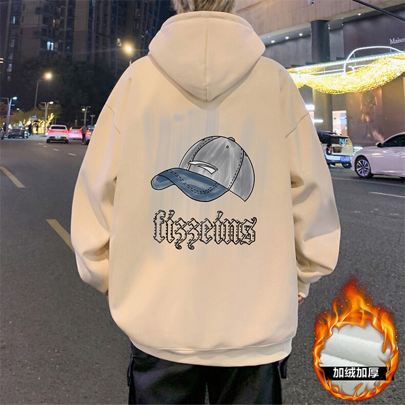 CM120P60加绒65卫衣男新款休闲美式外套宽松重磅纯棉大码长袖帽衫，女装短外套，星座304A