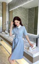 韩版彩扣连衣裙，女装连衣裙，七米