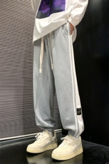 休闲裤男秋季新款港风宽松美式休闲束脚裤学生运动裤K656-P45，男装休闲裤，星座214-3