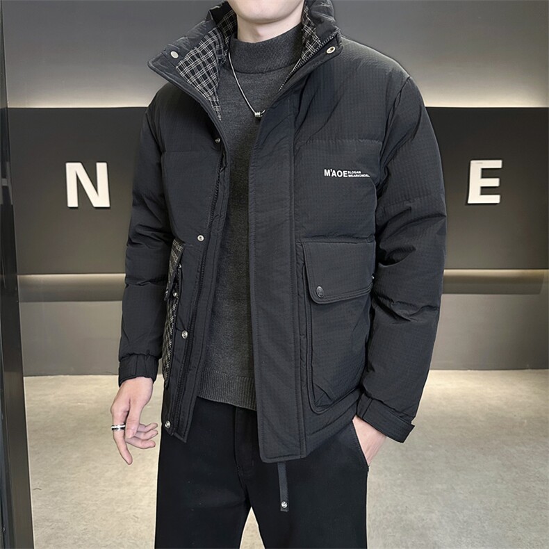 店主风2025年新款时尚立领撞色潮流保暖羽绒服男A236-G68-P215,男装羽绒服,电商A236
