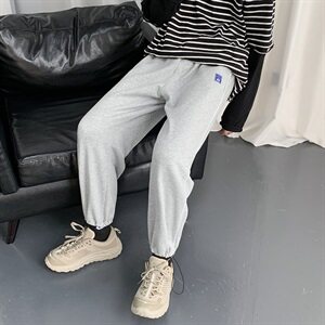 K2021-P45秋季港风大码潮流宽松卫裤抽绳束脚裤运动休闲裤图片