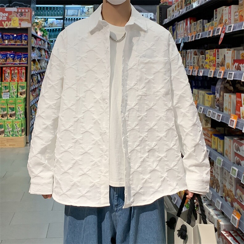 长袖衬衫春款男港风潮流M59P43图片