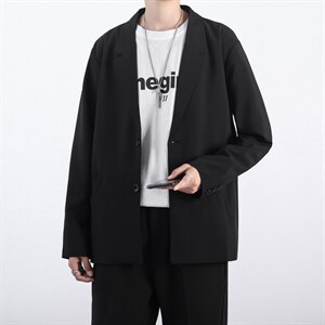 秋季小西装男士帅气坠感轻奢西服上衣韩版休闲男装外套 W1243-P59图片