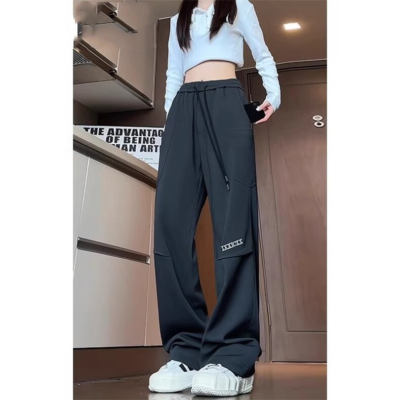 美式潮牌解构工装裤男春秋季宽松潮流阔腿百搭休闲长裤XXK68,男装工装外套,星座208-5