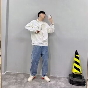 春秋季痞帅外套ins潮牌港风潮流宽松牛仔衬衫外套-NC218-P70图片