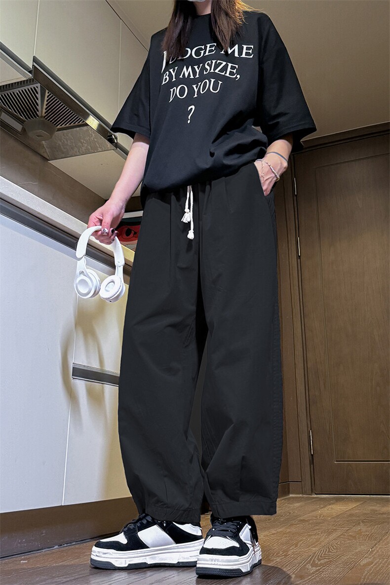 宽松舒适垂感慵懒裤复古格调薄款街头休闲百搭裤子K199TP45控75,男装休闲裤,电商A102B